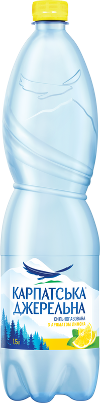 Вода мінеральна КАРПАТСЬКА ДЖЕРЕЛЬНА, сильногазована, 1,5л